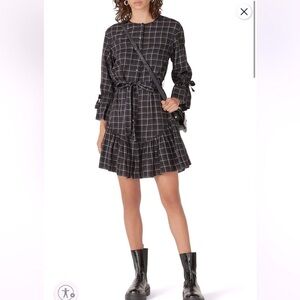 Rebecca Taylor LA VIE Lorraine Gingham Shirtdress Grunge preppy cowboy size M